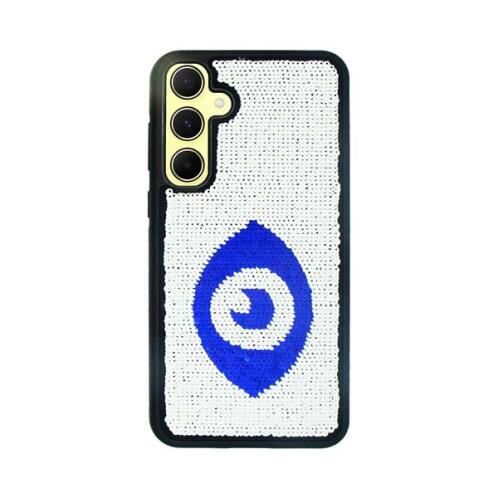 Vivid Sequin Case Samsung Galaxy A55 5G Silver/Blue