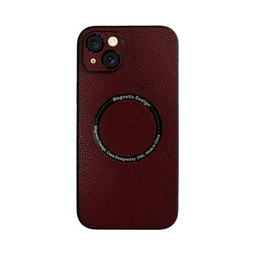 Vivid Magsafe Leather Case Apple iPhone 15 Purple