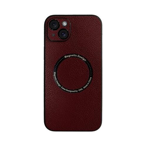 Vivid Magsafe Leather Case Apple iPhone 15 Plus Purple