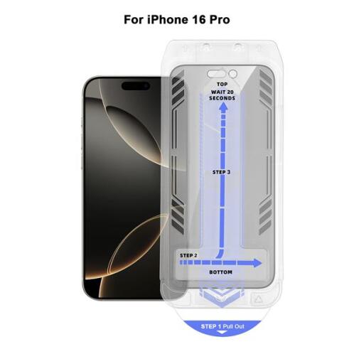 Vivid Full Face Privacy Tempered Glass W/Applicator Apple iPhone 16 Pro Black