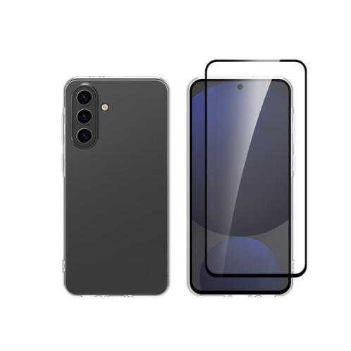 Vivid Set Gelly Case + Full Face Tempered Glass Samsung Galaxy A36 Black