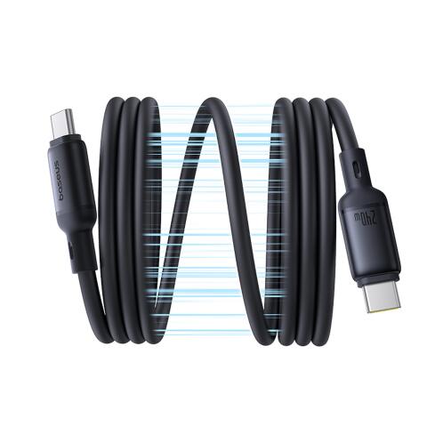 Baseus PicoGo Magnetic Liquid Silicone Fast Charging Cable USB-C to USB-C 240W 1m Cosmic Black