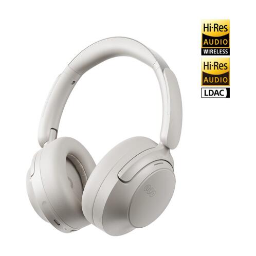 QCY H3S Headphones White - Type-C & Bluetooth 6.0 ANC iOS/Android Call Noise Cancelling Headset102h