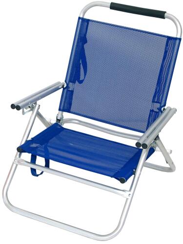Campus Καρεκλάκι Παραλίας 4 θέσεων ανάκλισης με Σκελετό Αλουμινίου Μπλε 141-0874-1
