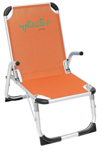MyResort Καρέκλα Παραλίας Αλουμινίου Ψηλή Πλάτη Πορτοκαλί