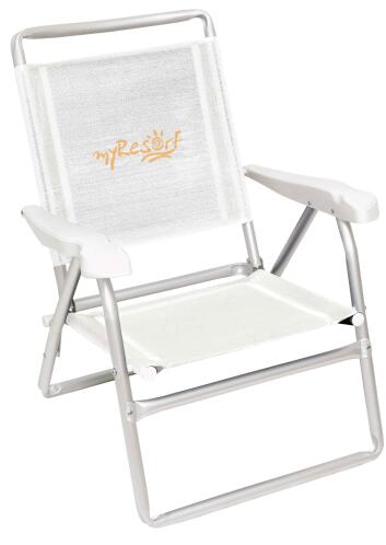 MyResort Καρέκλα Παραλίας Κήπου Αλουμινίου Λευκό