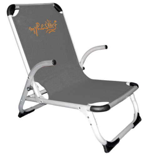 MyResort Καρέκλα Παραλίας Αλουμινίου Ψηλή Πλάτη, Γκρι