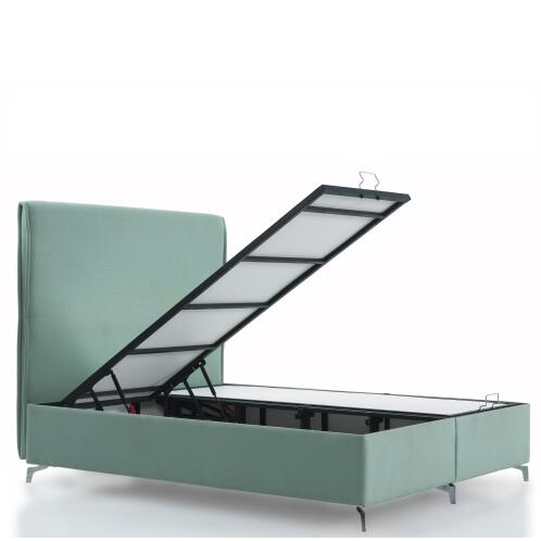 ArteLibre Κρεβάτι Grace Μέταλλο/Ύφασμα Για Στρώμα 160x200 Βεραμάν