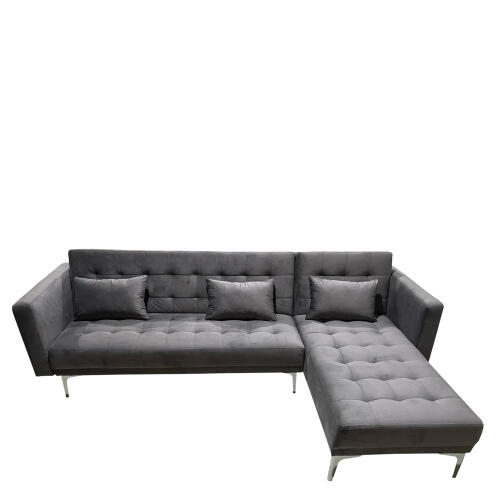ARTELIBRE Καναπές Κρεβάτι Γωνιακός ARION Γκρι Ύφασμα 244x162x84cm