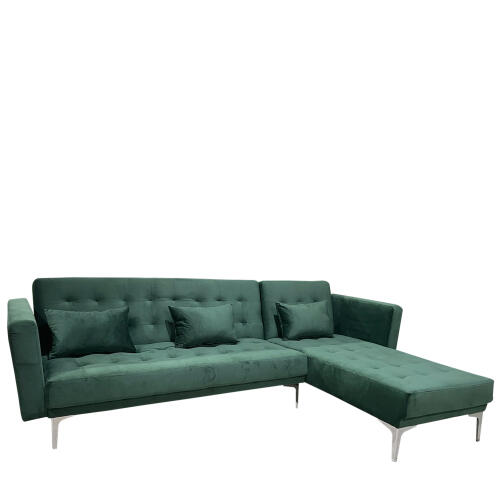 ARTELIBRE Καναπές Κρεβάτι Γωνιακός ARION Πράσινο Ύφασμα 244x162x84cm