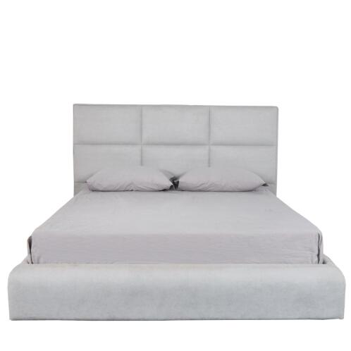 ArteLibre Κρεβάτι Hyacinth 220x180x121cm Ανοιχτό Γκρι