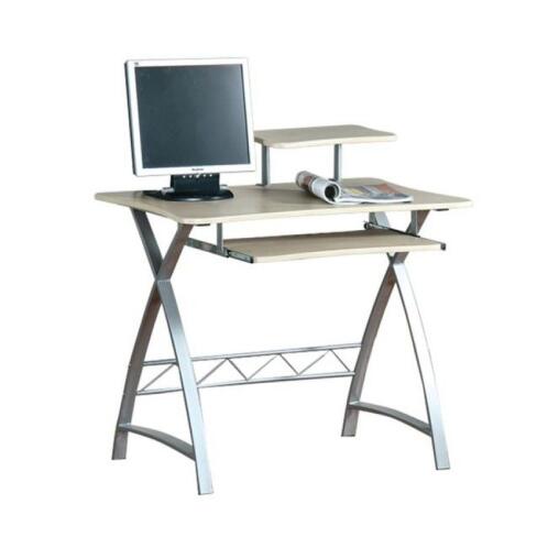 Arte Libre Γραφείο Erinus Μεταλλικό MDF 90x55x90cm Ασημί Απόχρωση Σημύδας