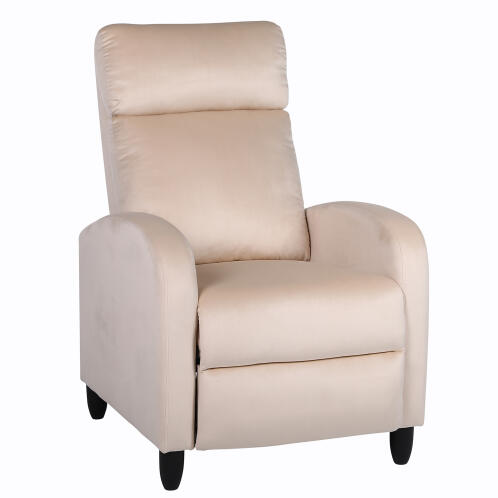 ARTELIBRE Πολυθρόνα Ανακλινόμενη ATRIA Εκρού Βελούδο 67.5x90x104cm