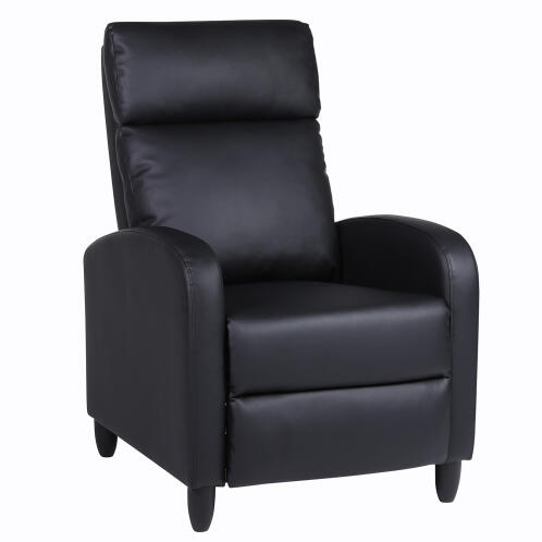 ARTELIBRE Πολυθρόνα Ανακλινόμενη ATRIA Μαύρο PU 67.5x90x104cm