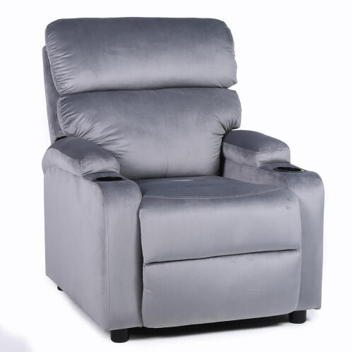 ARTELIBRE Πολυθρόνα Ανακλινόμενη RANA Γκρι Βελούδο 80x95x103cm