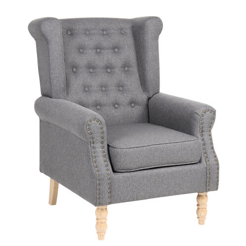 ARTELIBRE Πολυθρόνα OTTAVIA Σκούρο Γκρι Ύφασμα 77x80x106cm