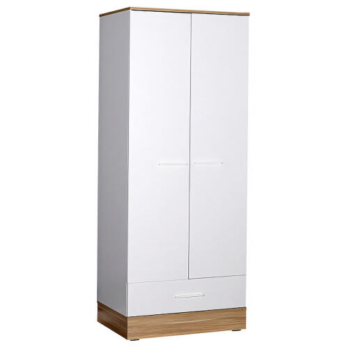 ARTELIBRE Ντουλάπα VESLEMOY Λευκό/Φυσικό Μοριοσανίδα 80x50x195cm