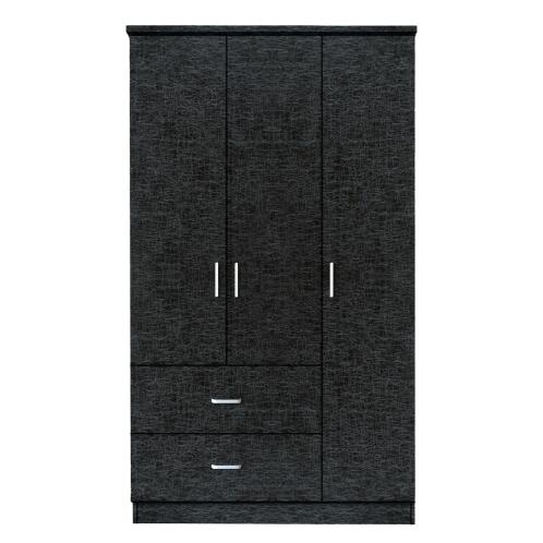 Arte Libre Ντουλάπα Μοριοσανίδα 89x42x181cm Fritillaria Μαύρο