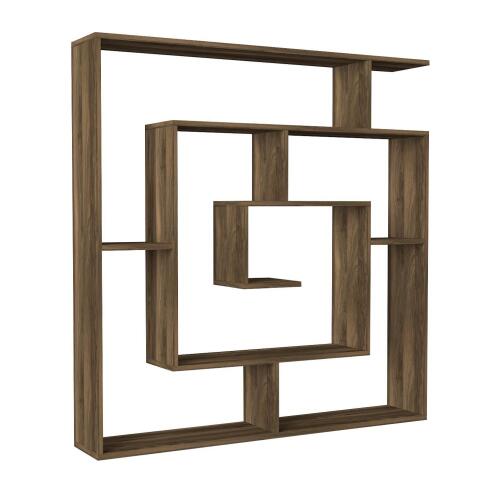 ArteLibre Βιβλιοθήκη Ithaki Σκούρο Καφέ 125x22x130cm