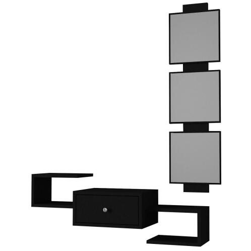 ArteLibre Έπιπλο Εισόδου Patmos Μαύρο 100x22x140cm