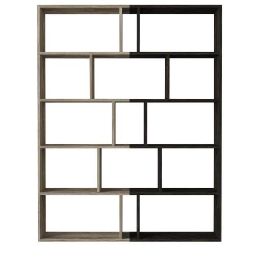 Arte Libre Βιβλιοθήκη Idra 124x26x159cm Ανοιχτό Καφέ Σκούρο Καφέ
