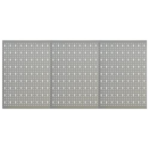 vidaXL Πλάτες Εργαλείων Τοίχου Διάτρητες 3 τεμ. 40 x 58 εκ. Ατσάλινες 145349