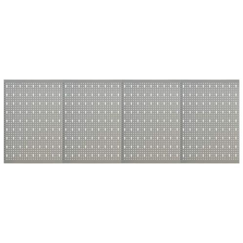 vidaXL Πλάτες Εργαλείων Τοίχου Διάτρητες 4 τεμ. 40 x 58 εκ. Ατσάλινες 145350