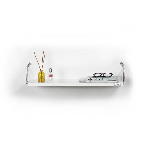 ArteLibre Ράφι Τοίχου Altai Λευκό/Χρώμιο 60x18x12.5cm