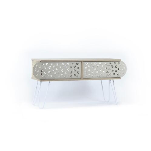 ArteLibre Έπιπλο Τηλεόρασης ILLIA No 3 Δρυς/Λευκό 106x30x48cm