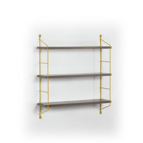 ArteLibre Ράφια Τοίχου Neelix Καρυδί/Κίτρινο 60x15x68cm