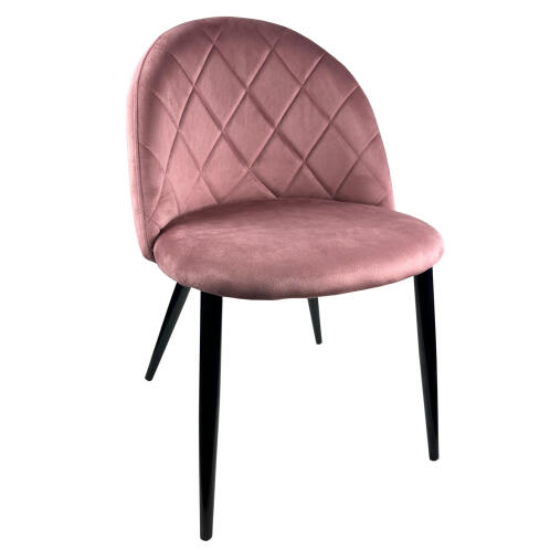 Arte Libre Καρέκλα Τραπεζαρίας Βελούδο Μέταλλο 58x50x80cm Nicholas Σάπιο Μήλο Μαύρο