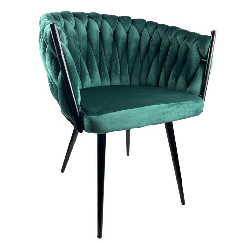 Arte Libre Καρέκλα Τραπεζαρίας Βελούδο Μέταλλο 55x60x80cm Jennings Κυπαρισσί Μαύρο