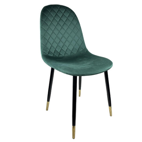 Arte Libre Καρέκλα Τραπεζαρίας Βελούδο/Μέταλλο 53x44x86cm Bedford Κυπαρισσί Μαύρο