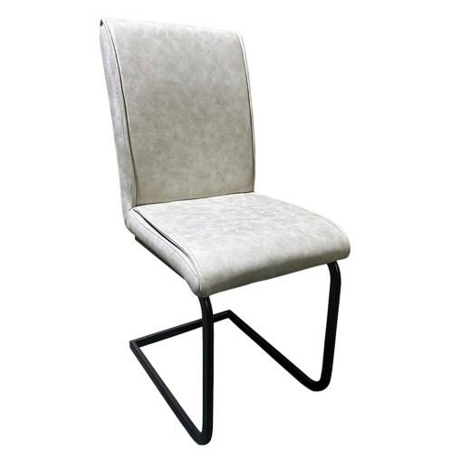 ARTELIBRE Καρέκλα Τραπεζαρίας ESTRELLA Μπεζ/Μαύρο PU/Μέταλλο 43x56x95cm