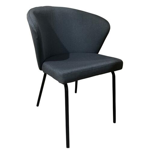 ARTELIBRE Καρέκλα Τραπεζαρίας JACARANDA Γκρι/Μαύρο Ύφασμα/Μέταλλο 56x56x76cm