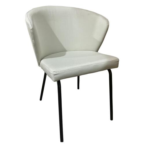 ARTELIBRE Καρέκλα Τραπεζαρίας JACARANDA Μπεζ/Μαύρο Ύφασμα/Μέταλλο 56x56x76cm