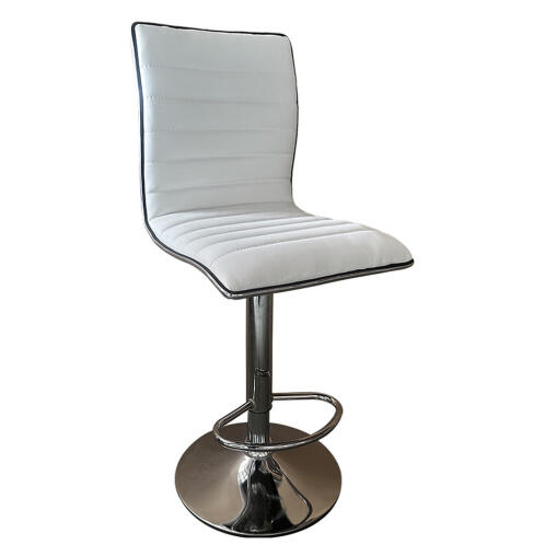 ARTELIBRE Σκαμπό Bar ENCANTA Λευκό/Χρώμιο PU/Μέταλλο 41x50x59/94-80/115cm