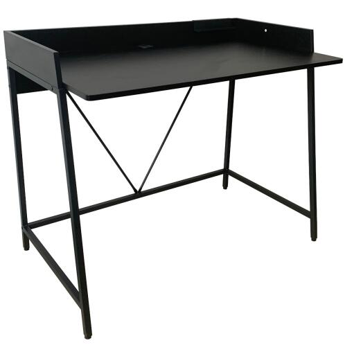ArteLibre Γραφείο EMETT Μαύρο Μελαμίνη/Μέταλλο 103x60x84cm