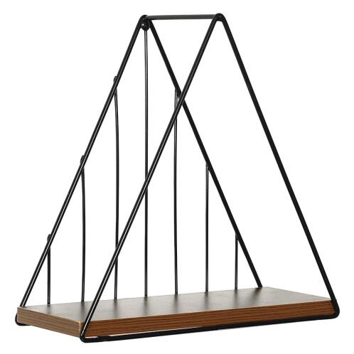 ArteLibre Ράφι Τοίχου Forio MDF Μέταλλο 25x11x25.5cm Μαύρο Καφέ