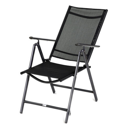 ArteLibre Καρέκλα Πτυσσόμενη Orkney Μέταλλο/Ύφασμα 46x44x108cm Μαύρο