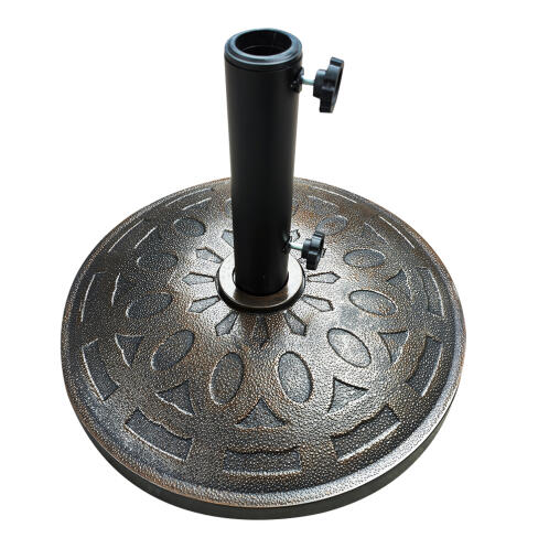 ARTELIBRE Βάση Ομπρέλας SOCOTRA 15kg Μαύρο Τσιμέντο/Πλαστικό 48x8cm