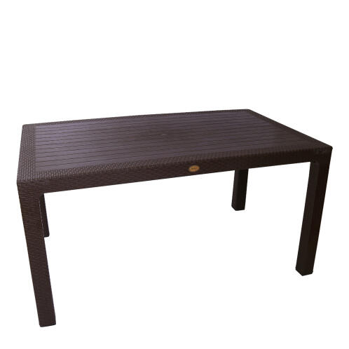 ArteLibre Τραπέζι Κήπου Eco Ανακυκλωμένο PP 90x150cm Καφέ