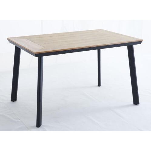 Artelibre Τραπέζι Κήπου Epupa Αλουμίνιο/Ξύλο 120x80x73cm Γκρι/Καρυδί