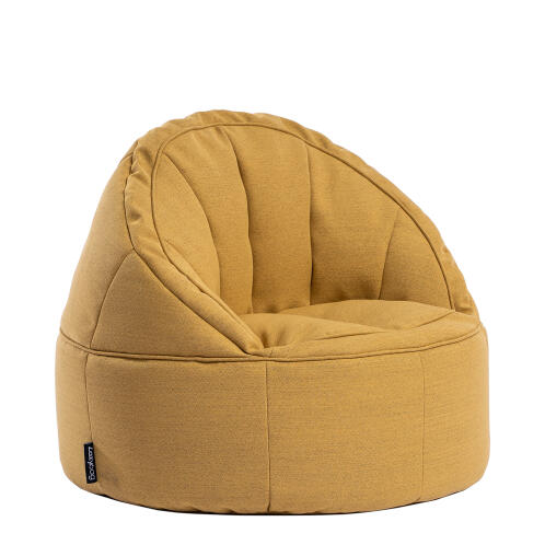 ArteLibre Πουφ Πολυθρόνα Linde Κίτρινο Ύφασμα 70x75cm