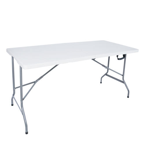 Arte Libre Τραπέζι Catering Πτυσσόμενο HDPE Μέταλλο 150x70x74cm Lime Λευκό Γκρι