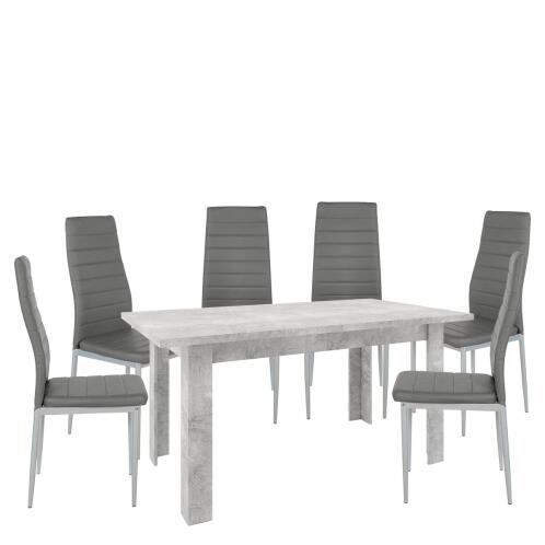 ARTELIBRE Σετ Τραπεζαρίας Λούσι με 6 Καρέκλες