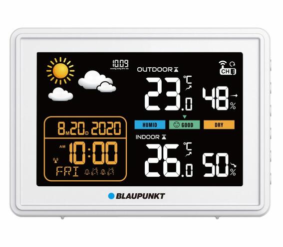 Blaupunkt Μετεωρολογικός Σταθμός Ψηφιακός Επιτραπέζιος 50″ WS30WH Λευκός