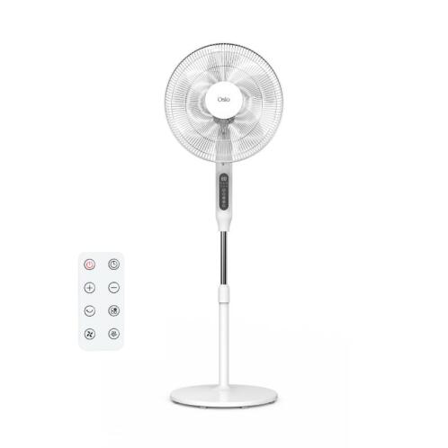 Osio OSF-9015 Λευκός αθόρυβος ανεμιστήρας δαπέδου 16” με BLDC motor, 24 ταχυτήτων με οθόνη και τηλεχ
