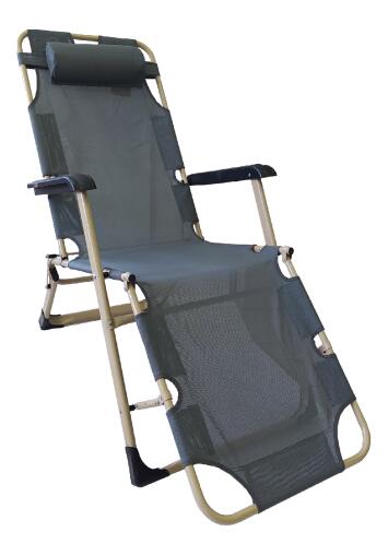 Campus Πολυθρόνα Ξαπλώστρα Μεταλλική Ανθρακί