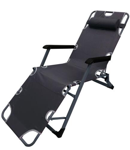 Campus πολυθρόνα ξαπλώστρα μεταλλική με επένδυση